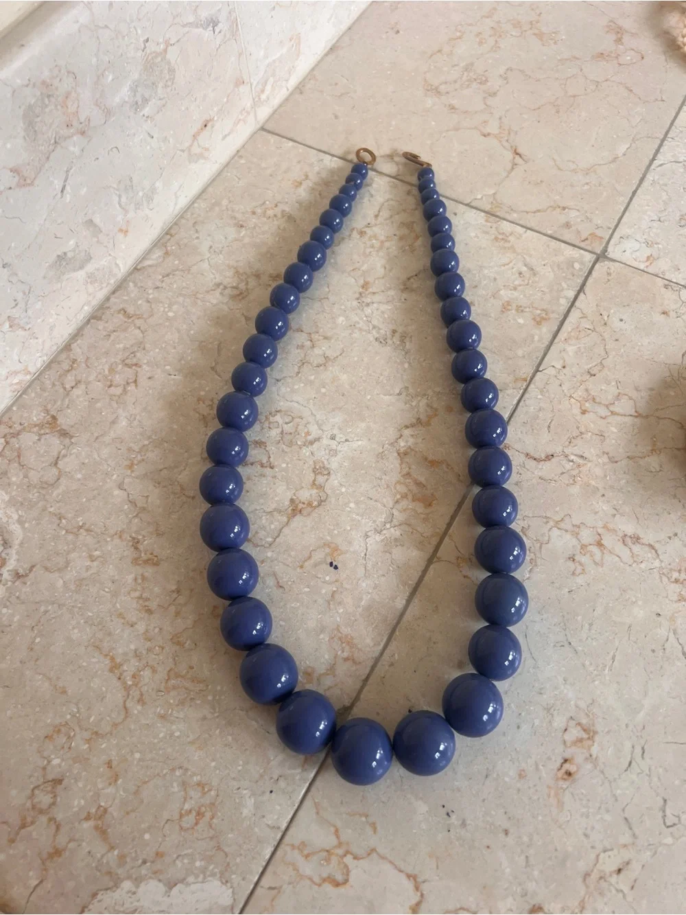 Vintage Blue Beaded Statement Necklace - Elegant Women’s Jewelry